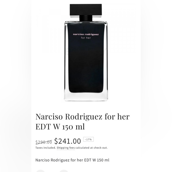 For Her by Narciso Rodriguez X-Large SET With 5 Oz bottle LARGEST SET AVAILABLE - Picture 13 of 16